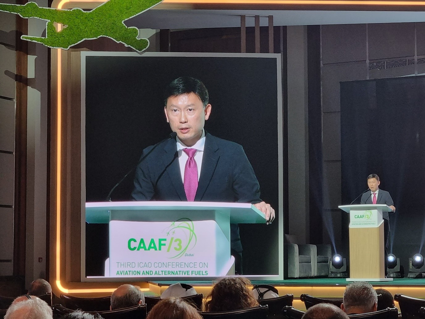 Mr Chee Hong Tat, Acting Minister for Transport, delivering his High-Level Statement at CAAF/3