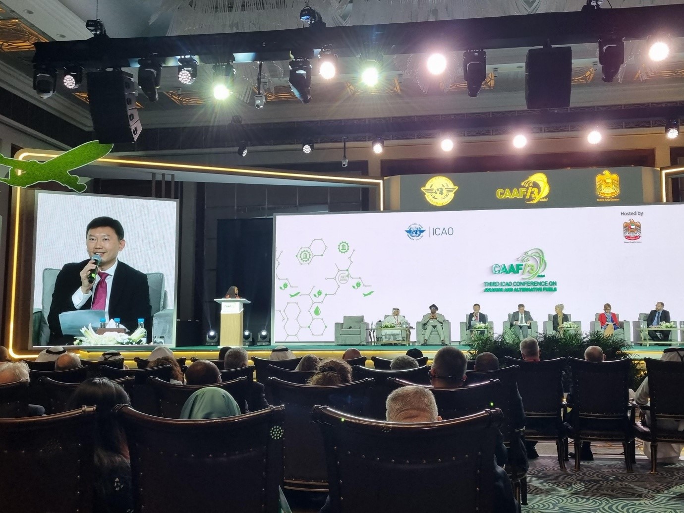 Mr Chee Hong Tat, Acting Minister for Transport, participating in the Ministerial High-Level Panel at CAAF/3