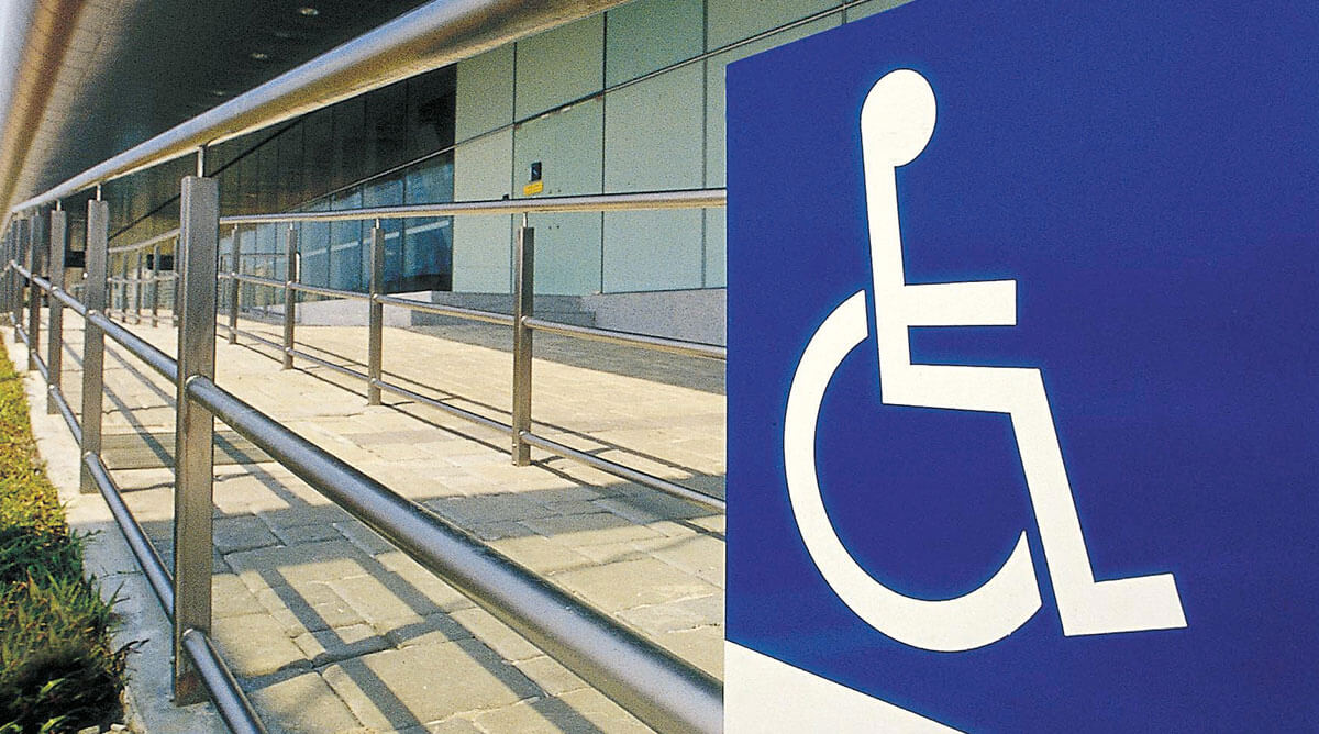 Handicap sign at MRT station